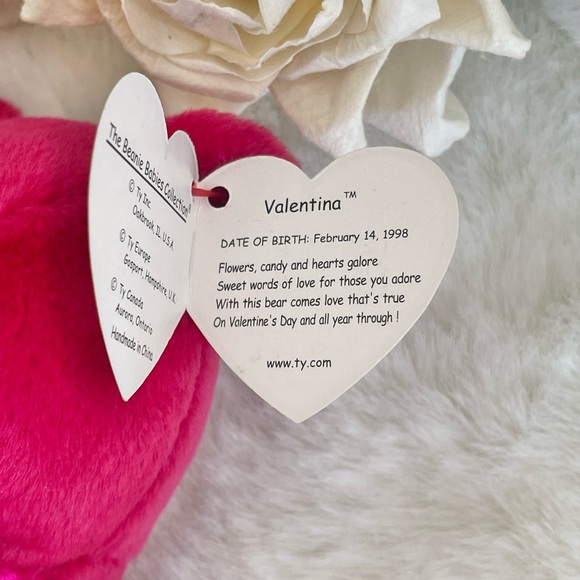 PERFECT CONDITION TY BEANIE BABIES VALENTINA with TAG ERRORS. VINTAGE RARE FIND! - Picture 6 of 8